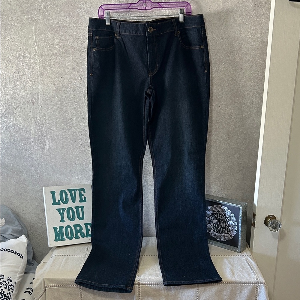 Natural Reflections Women's Boot Cut Jeans - Deep Navy